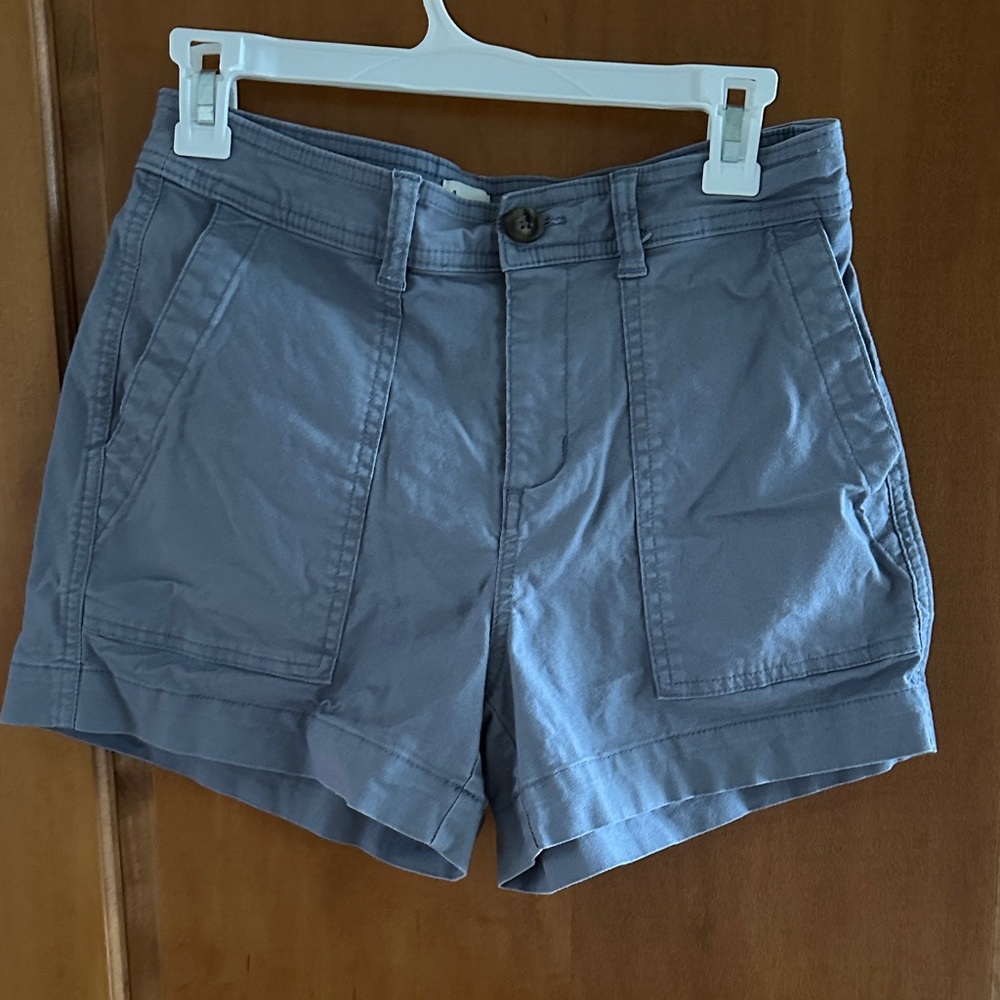 A New Day Slate Blue Gray Stretch Utility Cargo Chino Shorts Women's Size 4